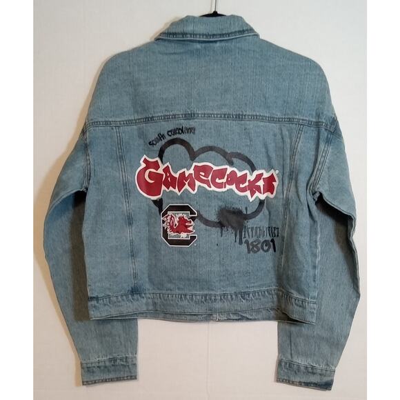 South Carolina Gamecocks Wear by Erin Andrews Denim Jacket Women's Large - Picture 3 of 6
